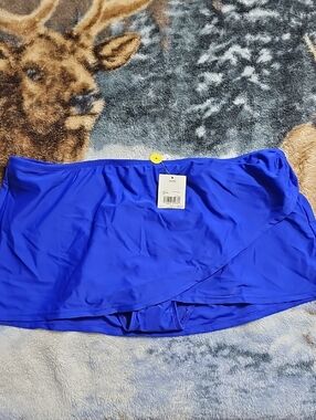 George Royal Blue Swim Skirt with Attached Brief